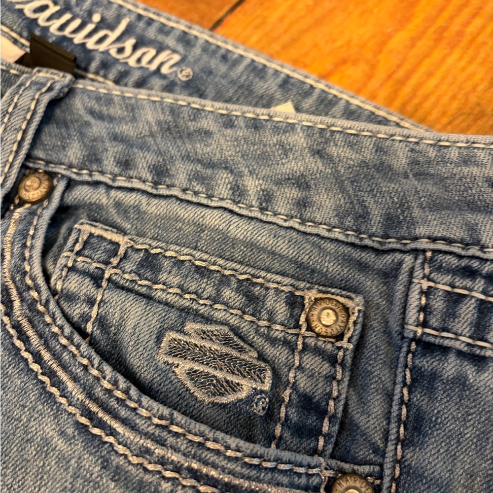 Harley-Davidson Women's Blue Boot Cut Jeans - Picture 6 of 9